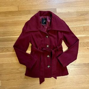 Jack by BB Dakota Maroon Pea Coat